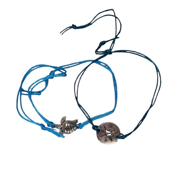 Blue Nautical Ocean Sea Charm Adjustable Anklets/Bracelets - Picture 4 of 4